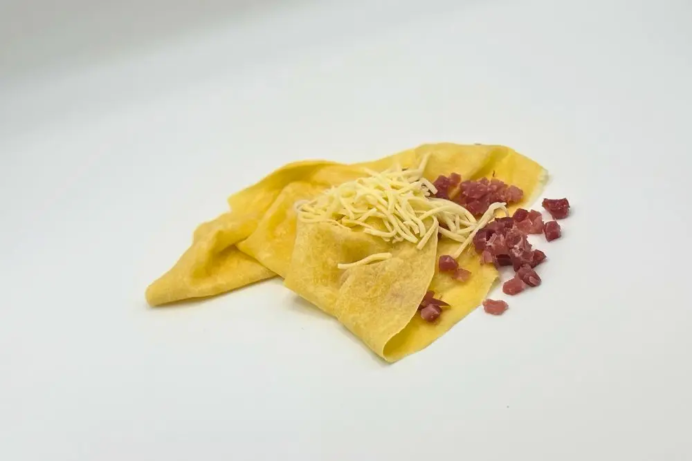 Crêpes mit Schinken und Käse