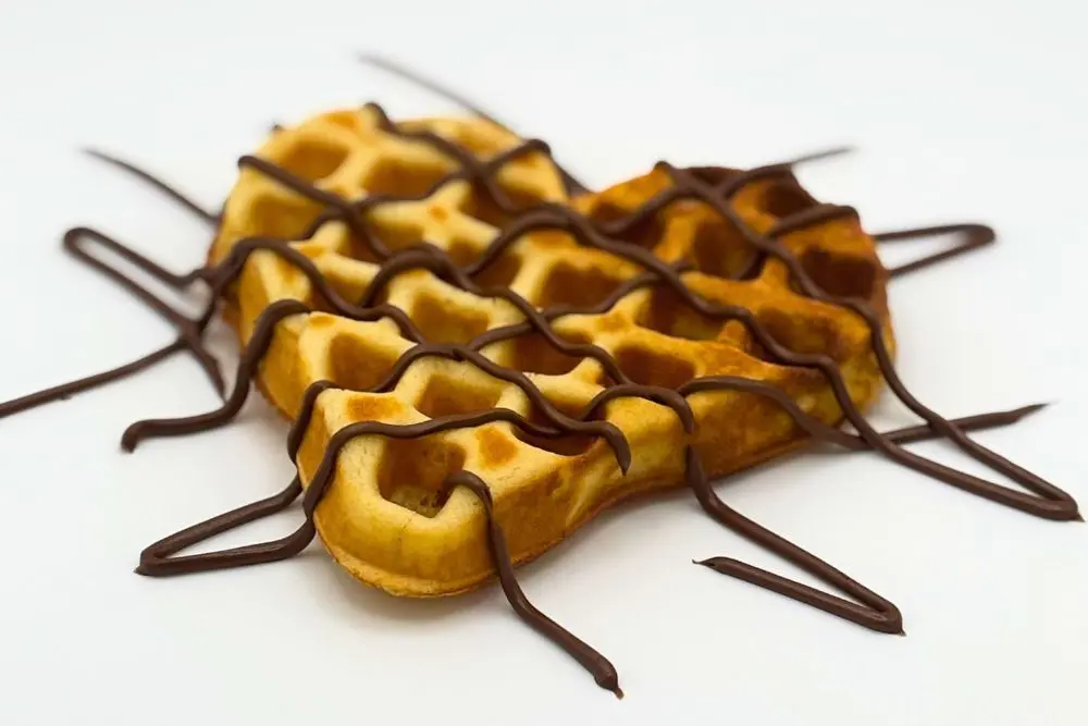 Waffel mit Schokolade