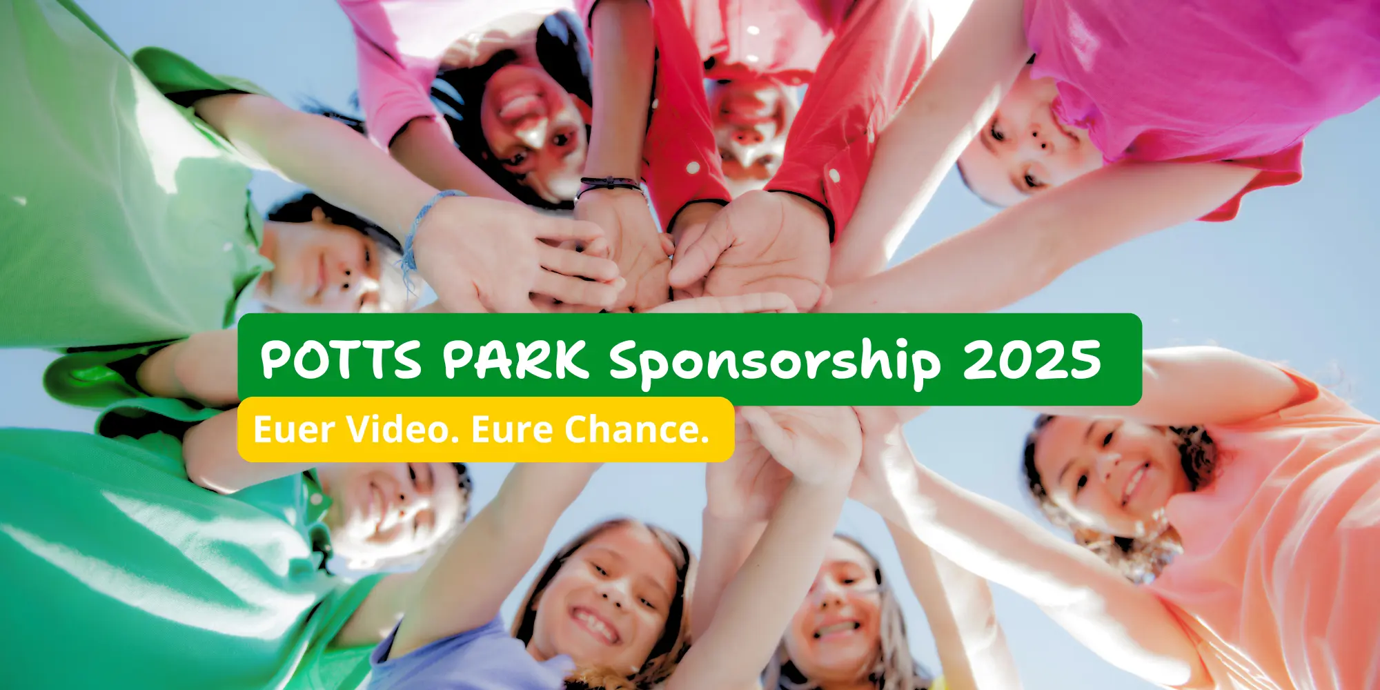 potts park Sponsorship 2025 potts park Sponsorship 2025 - Kinder stehen im Kreis und halte ihre Hände in die Mitte