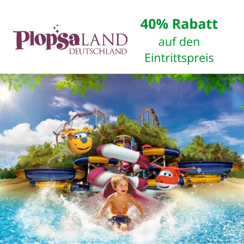 Plopsaland - Grafik für Website Gutschein für Holiday-Park in der Pfalz