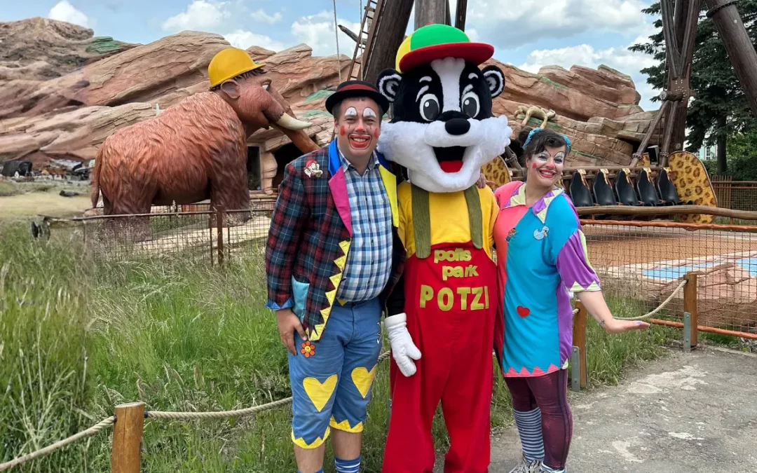 Neues Familien-Highlight im potts park 2026: Clown Hops und Hopsi bringen Kinder zum Staunen, Lachen und Mitmachen